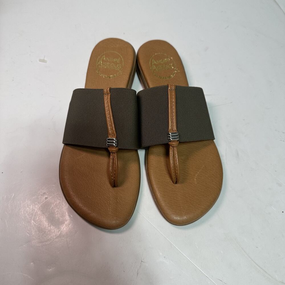 Andre Assous Womens Nice Featherweight Stretch Thong Sandals Size 6